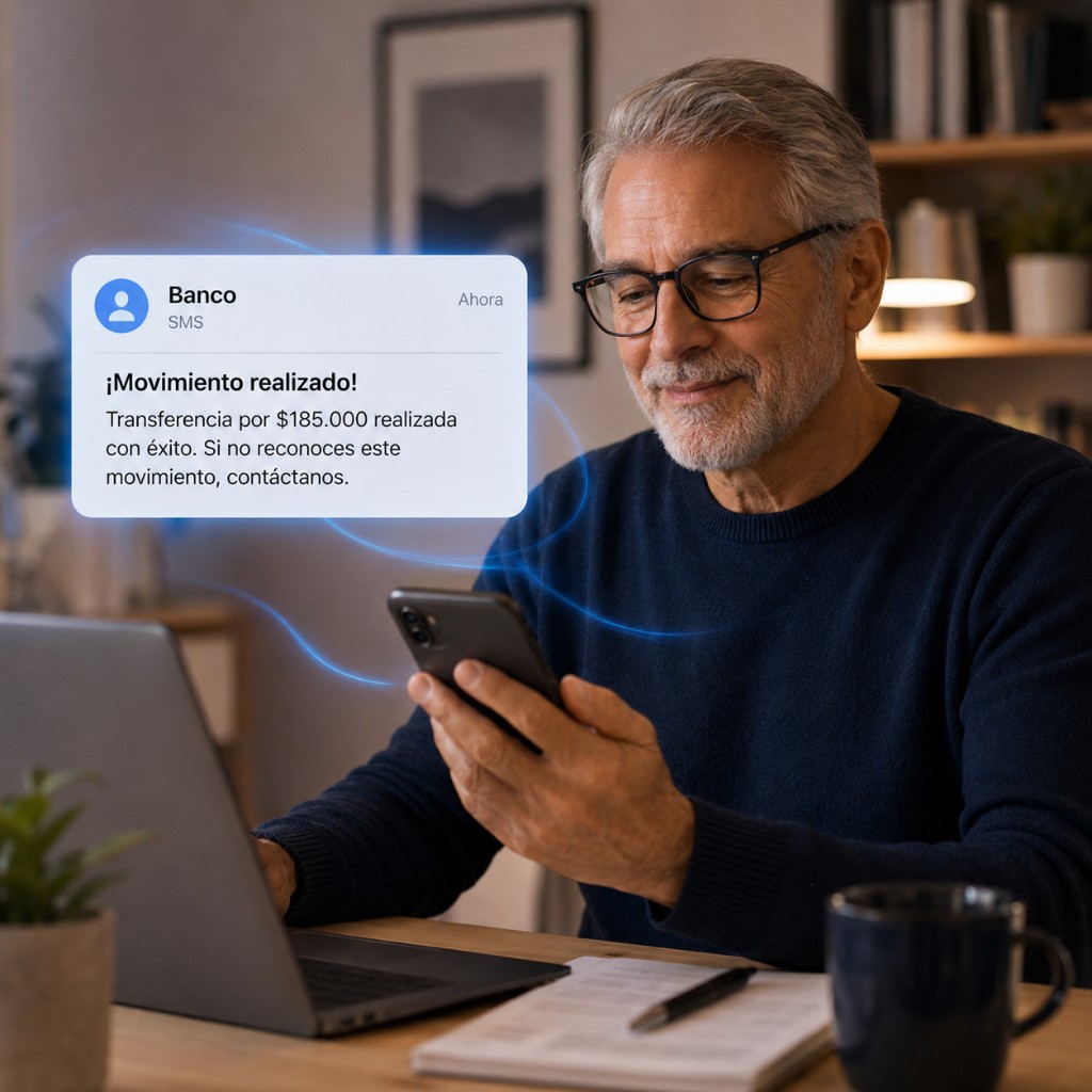 Finanzas: alertas transaccionales por SMS